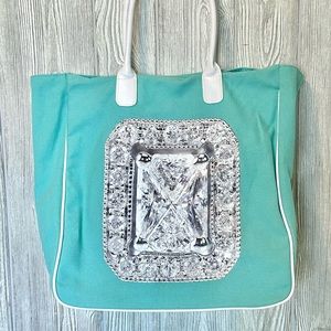 GORGEOUS Thursday Friday Los Angeles Jewels-Catherine Tote in Tiffany blue